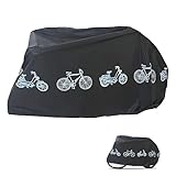 Fahrradplane Wasserdicht，Fahrradabdeckung Wasserdicht，Schutzhülle Für Fahrräder，Fahrrad Abdeckplane, Bike Covers for Outside Storage Anti Dust Rain UV Protection for Mountain Bike/Road Bike