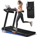 LONTEK Laufband für Zuhause Klappbar mit Steigung 9%, Laufbänder 12KM/H, Treadmill for Home mit 3,0-PS-Motor und LED-Anzeige, Max Belastung 136KG