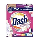 Dash 2in1 Colorwaschmittel Pulver mit Weichspülerduft 50WL - Farbauffrischung & Intensiv-Frische - Bloomful Wave™ Technologie für Weiße Blütendüfte - 3kg