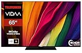 Telefunken Fernseher 65 Zoll Smart TV VIDAA XU65VP750M 4K Fernseher UHD, HDR TV mit Dolby Vision, Triple-Tuner und 6 Monate HD+ inkl., LED TV schwarz