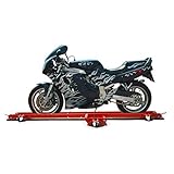 DEMA Motorrad Rangierhilfe Rollwagen – 567 kg, Stabiler Rollwagen für einfaches Bewegen von Motorrädern, ideal für Werkstatt und Garage