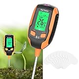 Feuchtigkeitsmessgerät Pflanzen, 4 in 1 Boden PH Wert Messgerät Wasserstandsanzeiger Pflanzen Boden Moisture Meter mit Zimmerpflanzen Gießanzeiger für Topfpflanzen, Blume, Gartenarbeit,Landwirtschaft