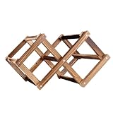 TOVINANNA Faltbares Weinregal 3 Flaschen Weinhalter für Küche und Wohnzimmer Klappbarer Weinständer zur Weinlagerung und Dekoration