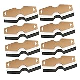 Operitacx 150 Stück Teiliges Schmuckkarten Dickem Kraftpapier Faltbare Blanko Displaykarten in Khaki und Dunkel für Armbänder Schlüsselanhänger und Haargummis Praktische Schmuckverpackung