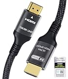 Adauxter 10k 8k HDMI 2.1 4M Kabel, Zertifiziert Ultra High Speed HDMI Kabel 4K 144Hz 120Hz 8K60Hz eARC DTS:X Dolby Atmos HDR10+ HDCP2.3 Kompatibel Mac PS5 Xbox Gaming PC TV RTX4090