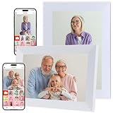 Golony WiFi Digitaler Fotorahmen, 10,1-Zoll Digitaler Bilderrahmen, 1280x800 IPS LCD Touchscreen, 32GB Interner Speicher Automatisch drehbar, Momente sofort teilen mit Frameo App, Weiß