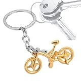 Schlüsselanhänger für Fahrrad, Fahrrad, Fahrrad, Fahrrad | Schlüsseltasche aus Zinklegierung, Retro-Miniatur-Schlüsselanhänger für Freundin, Schwester, Tochter, gold, Se référer au descriptif