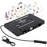 Kassette Bluetooth Adapter Auto, Cassette Adapter, Auto Empfänger Bluetooth 5.0 Audio Kassette Zu Aux Smartphone, Kfz-Kassettenadapter, Auto-Audio-Kassette Auf Aux-Adapter, Für Autoradio (Schwarz)