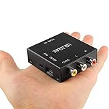 High-Tech Place HDV-M610 Video-Konverteradapter Full HD 1080P HDMI auf AV/CVBS Mini Größe (schwarz)