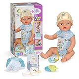 BABY born Lukas (Little Baby Boy) - 36 cm große Babypuppe - 7 Funktionen inkl. Accessoires & Strampler - Funktioniert komplett ohne Batterien - Geeignet für Kleinkinder ab 1 Jahr