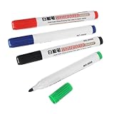 Mikikit 4 Stück Teiliges Whiteboard Marker Set Trocken Abwischbar Farbige Markierstifte für Büro Langlebige Klare Tinten Leicht Radierbar Geeignet für Whiteboards und Flipcharts