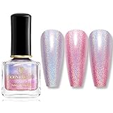 Born Pretty Glitzer Nagellack, Thermo Nagellack Holographic Nagellack Thermoeffekt Glitter Regenbogen Shining Glitter Super Shine Nail Art Polish Rosa