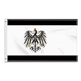 Große 90×150 CM Preußen Flagge,großes 150D Preussen Freundschafts banner, Deutschlandfahne Doube-Seitendruck Dekor Messingösen large Prussia