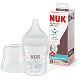 NUK Perfect Match Babyflasche | Ab 0 Monate | Passt sich dem Baby an | Temperature Control | Anti-Colic | 150 ml | BPA-frei | Silikontrinksauger, Small | Regenbogen
