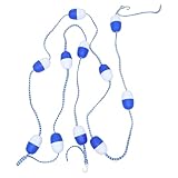 DECOMELODY Schwimmbahn Sicherheitsseil 5m mit 11 Schwimmkörpern und Haken Verstellbare Pool Bojenleine zur Abgrenzung von Schwimmbereichen Robustes Schwimmbecken Sicherheitsseil für Pools