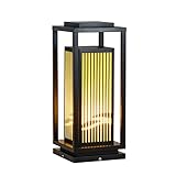CWVYKNP Säulenlampe ‎Laternenlampe Aus Verzinktem Blech, IP65 Wasserdicht 1 Packung Moderne, Minimalistische Laternen-Sockelleuchte Pfostensäule Für Den Außenbereich, Garten, Hof, Landschaft, E27