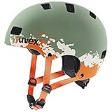 uvex kid 3 cc - robuster Fahrradhelm für Kinder- individuelle Größenanpassung - optimierte Belüftung - moss green - sand matt - 51-55 cm