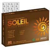 Bräunungskapseln SOLEIL Betacarotin. 80 Tabletten Natural Tan 2 in 1 Selbstbräuner. Bräunungsverstärker + Hautschutz. Antioxidantien Selbstbräuner Tabletten mit beta carotin, Vitamin C, Vitamin D