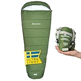 Trinordic 900g Ultraleicht Sommerschlafsack XL – kleines Packmaß mit Anti-Klemm-Reißverschluss – Mumienschlafsack Outdoor für Erwachsene, ideal für Camping, Wandern & Bikepacking