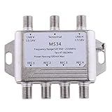 KBOLAE Satellitenschalter Max 4 Ausgänge Multi Video Path Multi Switch MS34 Silber