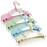 Lectorias 40 Stück Set Kleiderbügel Kinder, Kinderkleiderbügel aus Kunststoff rutschfest, Baby Kleiderbügel Länge 28cm Platzsparende Mehr, Babykleiderbügel für Baby T-Shirts Pullover Hosen 4 Farben