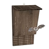 Relaxdays Fledermauskasten, großer Unterschlupf für...