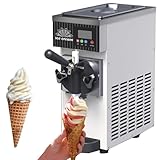 Soft Serve Ice Cream Maker - High Yield Countertop Machine for Home Use with Pre-Cooling & LCD Panel