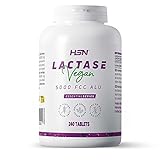 HSN - Lactase Verdauungsenzyme | 240 Tabletten - 5000 FCC ALU - Hohe Potenz | Ideal für Menschen mit Laktoseintoleranz | Vegan, glutenfrei, laktosefrei