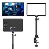 VIJIM K20 Key Light LED Videoleuchte mit Fernbedienung, Professionelles Studio LED Panel mit 600 Lumen und 10W, 11' Video Licht Dimmbare 2500K-9000K, für YouTube/Live Streaming