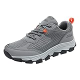 Wander-Sneaker für Herren, Laufschuhe, klobiger Absatz, athletische Turnschuhe, Netzstoff, rutschfest, Fitnessstudio, Workout, Fitness, Sneaker, einfarbig, einfacher Trail-Trekking-Sneaker, große