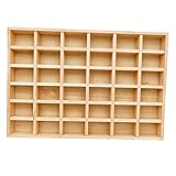 Anktily Unvollendete Aufbewahrungsbox aus Holz, Showcase Display Box mit 36 Fächern, Socken Organizer, Unterwäsche Aufbewahrungskoffer, Holz Display Tray für Schmuck, Sammlerstücke