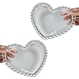 Fegtrtyoa Vintage -Frühstücksteller, Kommerzielles Glas, Zartes Kuchengeschirr, Snacks für Zuhause, Obstteller für Nachmittagstee, Leckerbissenteller