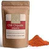 JKR Spices® 250g Chili Chipotle Jalapeno gemahlen | Chilli Pulver geräuchert | Chipotle Chili | Sehr scharfe Chipotle Chilli im wiederverschließbaren Doypack