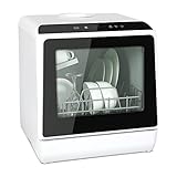 YU YUSING Mini Geschirrspüler Tischgeschirrspüler mit 5+1 Programme, Spülmaschine Klein für 4 Gedecke mit/ohne Wasseranschluss, 5L Wassertank, Touch Control, LED-Display, für Zuhause Büro Camping
