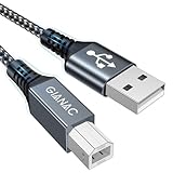 GIANAC USB Druckerkabel [2M] USB A zu B Druckerkabel Nylon Geflochten Scannerkabel USB 2.0 Typ B Kabel für HP, Brother, Dell, Canon, Epson, Lexmark, Xerox, Samsung und Scanner usw