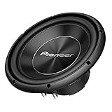 Pioneer TS-A300D4 Subwoofer mit Doppelschwingspule für den Gehäuseeinbau (1.500 W), 30 cm/12', IMPP Membran für kraftvollen Klang, kontinuierliche Ausgangsleistung 500 W, schwarz