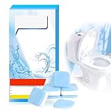 16PCS WC Reiniger, 2025 Neu Spülkasten Tabs Färben Das Wasser Blau, Extra Stark Toilettenreiniger Spülkasten Reiniger Verhindert Gerüche Dauerhafte Frische für Küche und Bad (1, 1Pcs)
