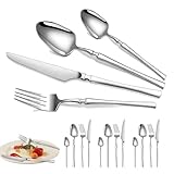 Besteck-Set | Wiederverwendbare Essbestecke | 16-teiliges Edelstahl-Besteck-Set - Für Küche Haushalt Wohnung Kochen Mittagessen Reisen Camping Steak Essen