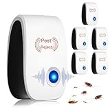 Bugshield Milbenstecker, Mäuseabwehr Ultraschall, Ultraschall-Milbenabwehrgerät, leiser und sicherer Betrieb, Plug & Play, Für Schlafzimmer, Kinderzimmer und Büro, Chemiefrei(5-stück) (5-stück)
