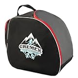 GREMEX Skischuhtasche mit Helm - Wasserfestem Skischuhtasche mit Helmfach - Tasche für Skischuhe und Helm - Titan-Nähte Skischuh Rucksack mit Helmfach - Widerstandsfähig Tasche Skischuhe mit Helm
