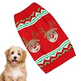 Weihnachtspullover für Hunde, warmer Hundepullover, weich, gestrickt, atmungsaktiv, Haustierzubehör für kleine Hunde und Katzen