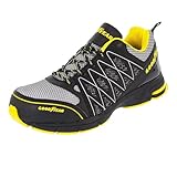 Goodyear GYSHU1502 S1P SRA HRO Metallfreie Arbeitssicherheitstrainer für Männer, schwarz/gelb, 44 EU