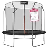 HUDORA Trampolin First in versch. Größen - Trampolin Outdoor mit UV-Stabiler Randabdeckung & Sicherheitsnetz - Gartentrampolin für Kinder & Erwachsene - hochwertiges Kindertrampolin