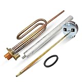 DOJA Barcelona | Elektrischer Widerstand für Boiler-Kit 1500W | Gebogener Widerstand+Magnesiumanode+Gummidichtung+Befestigungsschraube+Stab Thermostat 270mm | Warmwasserbereiter Ersatzteile