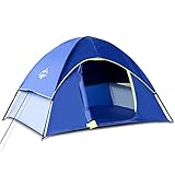 PUREBOX Campingzelt für S (1–2)/L (2–3) Person, Kuppelzelt, einfach aufzubauen, leichtes Zelt, Outdoor-Zelt für Camping, Wandern, Rucksackreisen