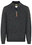 camel active Herren Feinstrick Troyer aus Baumwollmix Anthrazit Menswear-XL