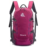 free knight 40L Leichter Tagesrucksack Radfahren Wandern Wasserdichter Reiserucksack (Rose)