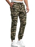 Indicode Herren Levi Cargo Cargo Hose Freizeithose Militär Army Chino Feldhose Outdoorhose Rangerhose Stoffhose Leinenhose, Dired Camouflage, S