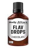 Body Attack Flav Drops®, 50 ml, Chocolate, Aromatropfen für Lebensmittel, zuckerfreie Flavour Drops ohne Kalorien, vegan & Qualität Made in Germany