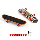 0XBIT Fingerskateboard, 2 Stück Finger Skateboard mit Mattierter Oberfläche, Mini Fingerboard mit Zufälligen Mustern, Anspruchsvolles Design, für als Kleines Geschenk für Teenager